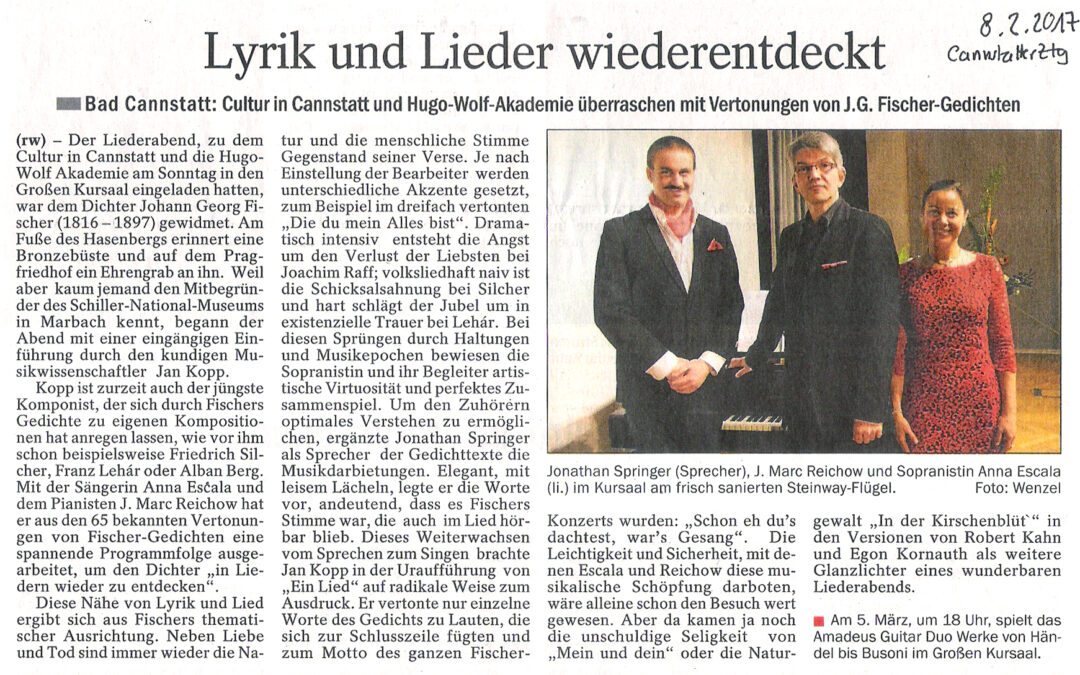 Lyrik und Lieder wiederentdeckt