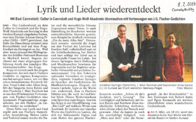 Lyrik und Lieder wiederentdeckt